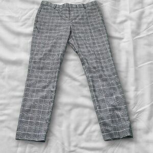 H&M Skinny Fit Glen Plaid Dress Pants